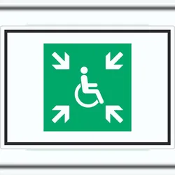 HB-Druck Sammelplatz für Menschen mit Behinderung Symbol Aufkleber A3 (297x420mm)