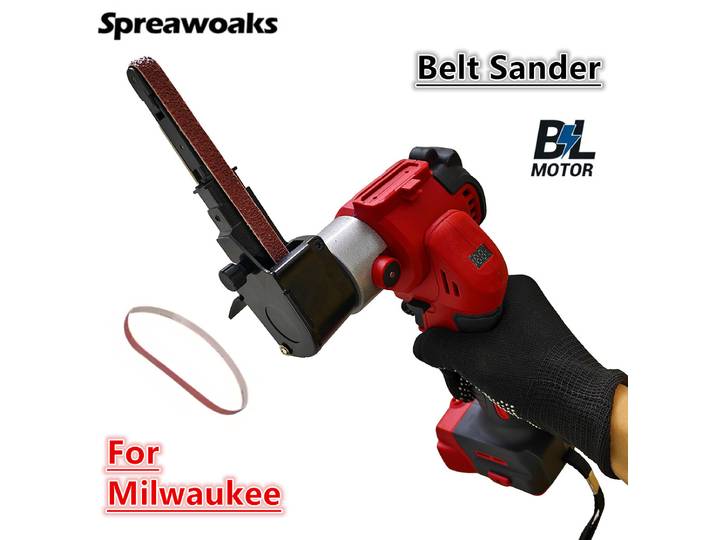 Mini ponceuse à bande électrique sans balais, meuleuse d'angle 11000 tr/min, ponceuse à bande sans fil, polisseuse, outil électrique pour batterie Milwaukee 18V
