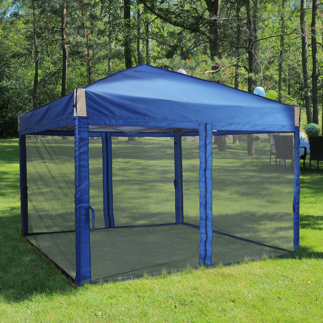 COWVIE 3x3 M Pop Up Canopy Tent with Netting Blue