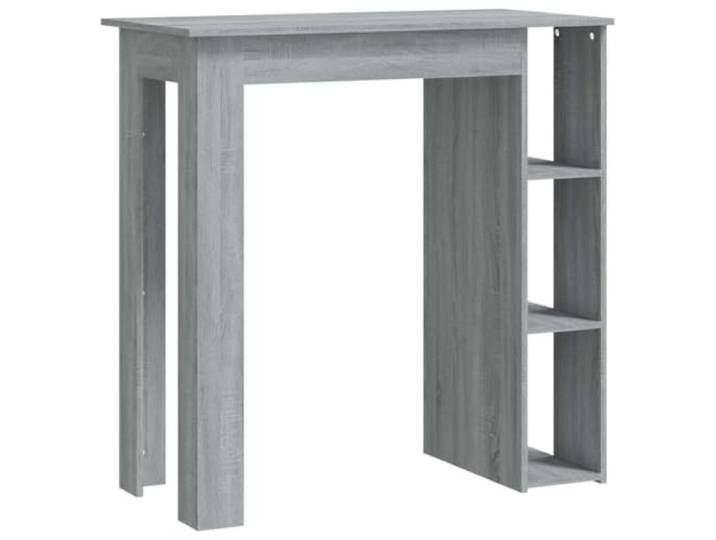 GHVBNMF Bartisch mit 3 Ablagen Grau Sonoma 102x50x103,5 cm Stehtisch Moderne Frühstücksbar für Küche und Essbereich mit 3 Ablagefächern für Weinflaschen, stabil und pflegeleicht.