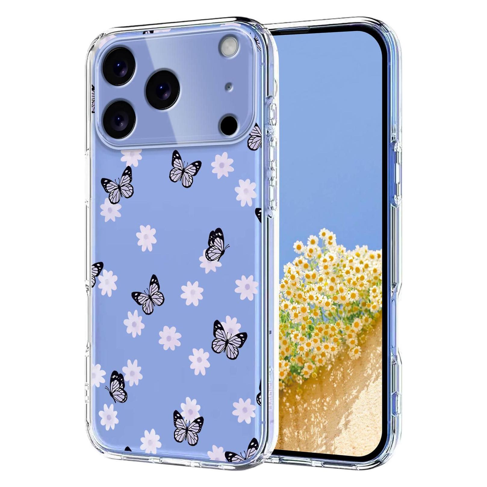 Cover-Discount iPhone 17 Pro Max - Silikon Gummi Hülle Blumen (Apple iPhone 17 Pro Max) (62883502)