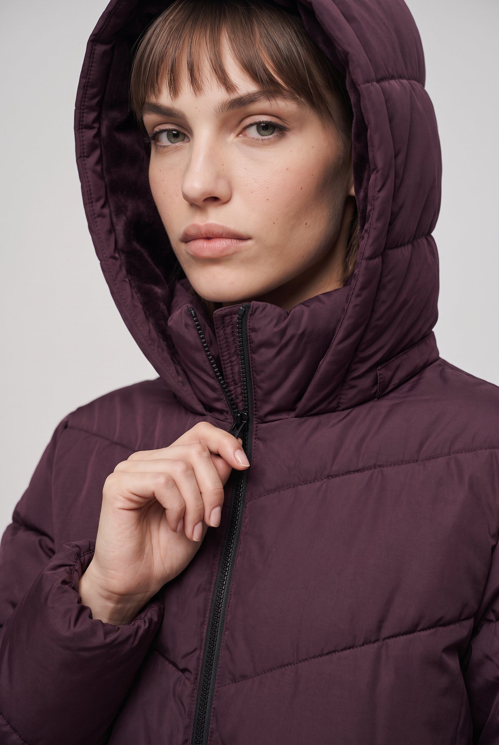 Steppjacke ONLY CARMAKOMA "CARCLAIR SHORT PUFFER OTW", Damen, Gr. M, braun (fudge), Web, Obermaterial: 100% Polyester, unifarben, normal normal, Jacken Steppjacke, Kunstfaser, normal geschnitten fudge M