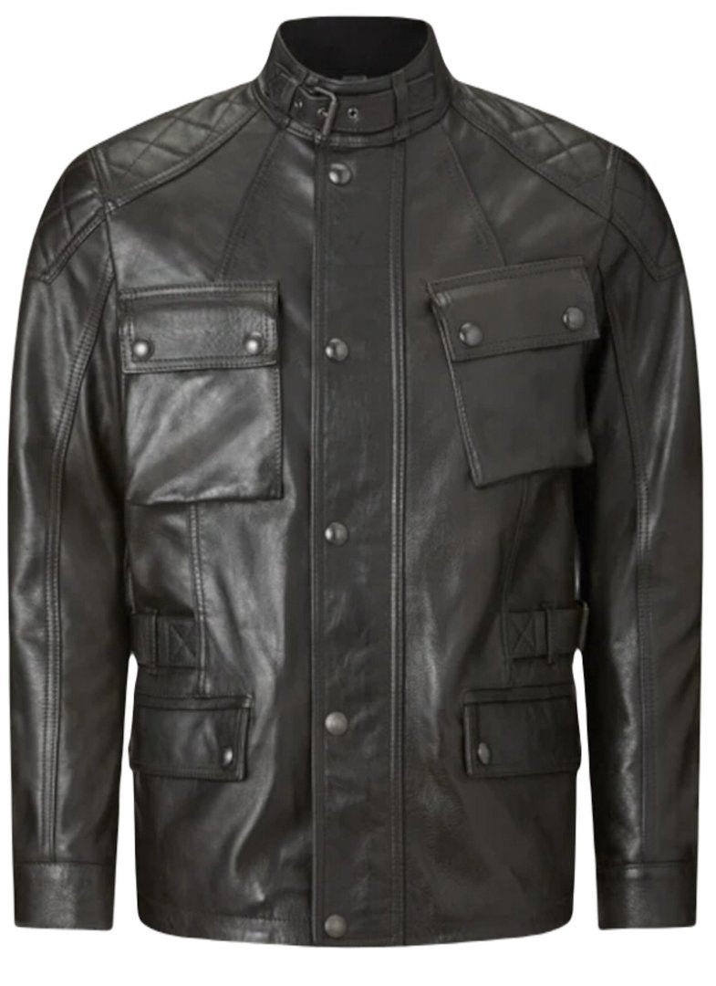 Belstaff Turner Motorrad Lederjacke 105379ATBLKM