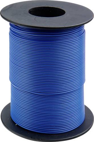 Donau Elektronik 105-2-100 Schaltdraht 1 x 0.20mm² Blau 100m