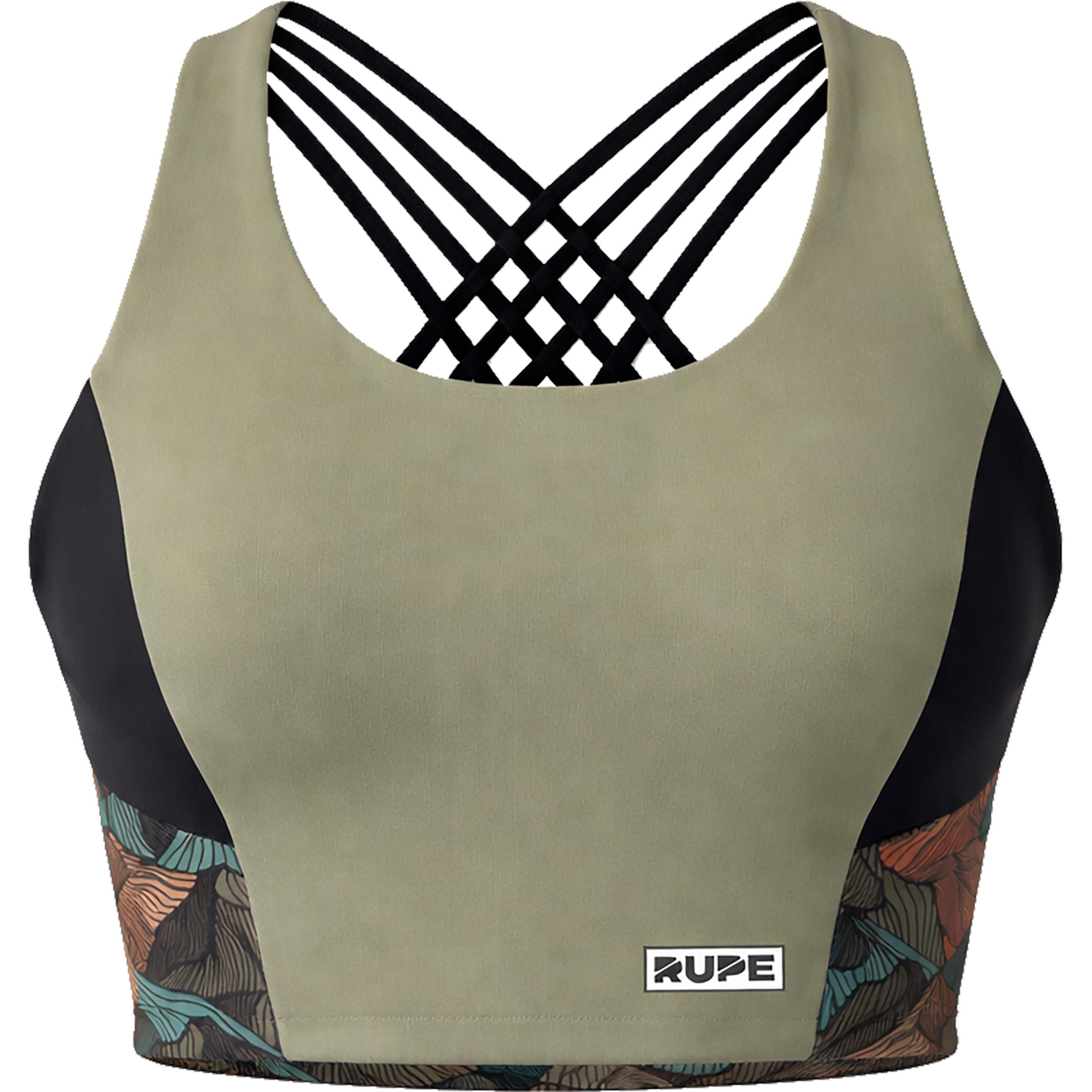 Rupe Sports 2 In 1 Top Damen Tanktops oliv Größe S Camping Hautfreundlich
