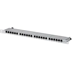 Helos Patch Panel - Rack montierbar - RJ-45 X 24 - Grau, RAL 7035 - 0.5U - 48.3 cm (19, Server Zubehör, Grau