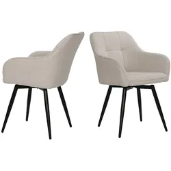 SIT Sit&Chairs »Silas« Armlehnstuhl 2er-Set dunkelgrau