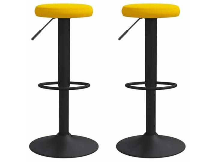 GHVBNMF 2er Set Barhocker Samt Senfgelb Höhenverstellbar Drehbar Stuhl Elegante Bistrohocker im 2er Set mit Samtbezug und Fußstütze für Küche, Barbereich und modern gestaltetes Esszimmer.