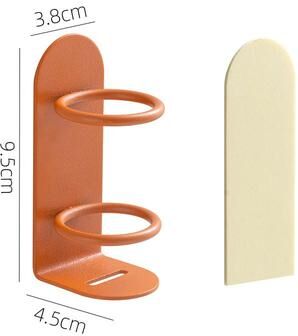 Multisell Products Hub Wall Mounted Electric Toothbrush Holder Punch Free Razor Organizer For Bathroom Storage orange