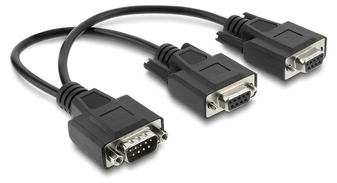 Delock Adapter Y-kabel D-Sub9 naar 2x vrouwelijk, 25 cm