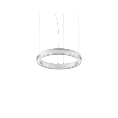 ideal lux, crown sp d40, led-pendelleuchte aus weißem metall und polycarbonat