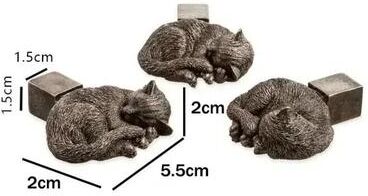 Inspire Curations Animal Shaped Resin Flower Pot Feet Decorative Garden Plant Risers (3pcs) cat