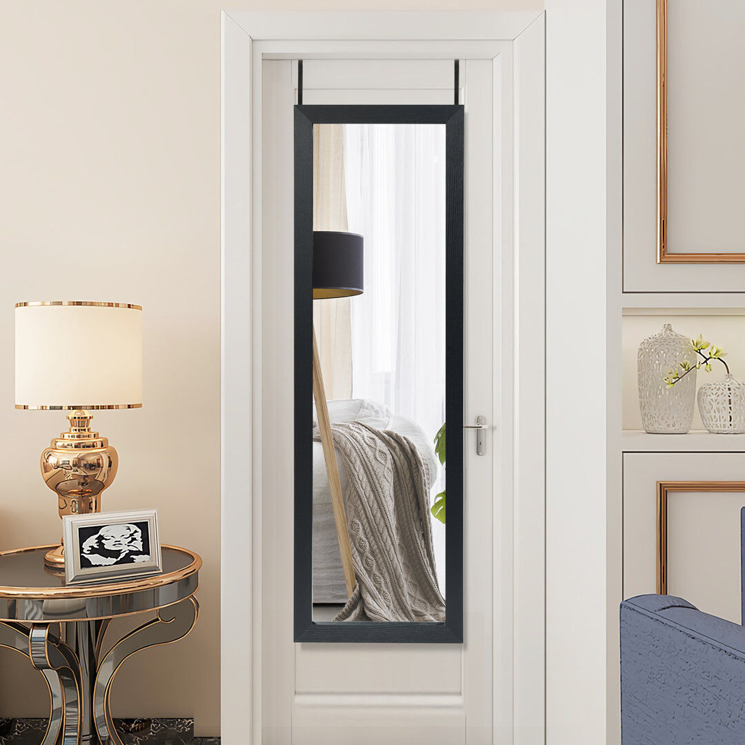17 Stories Nalynn Rectangle Mirror Black 120cm H X 2cm D