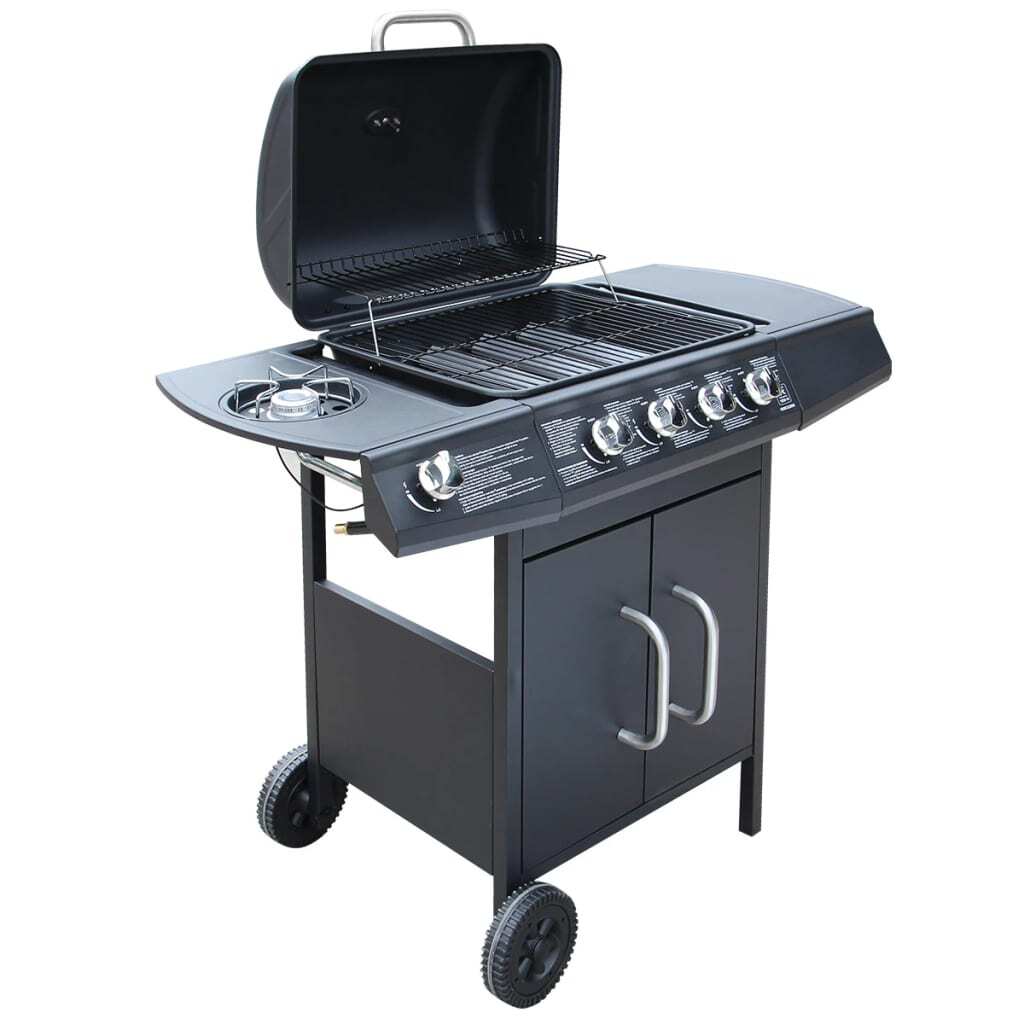 Gasgrill 4+1 Brenner Schwarz