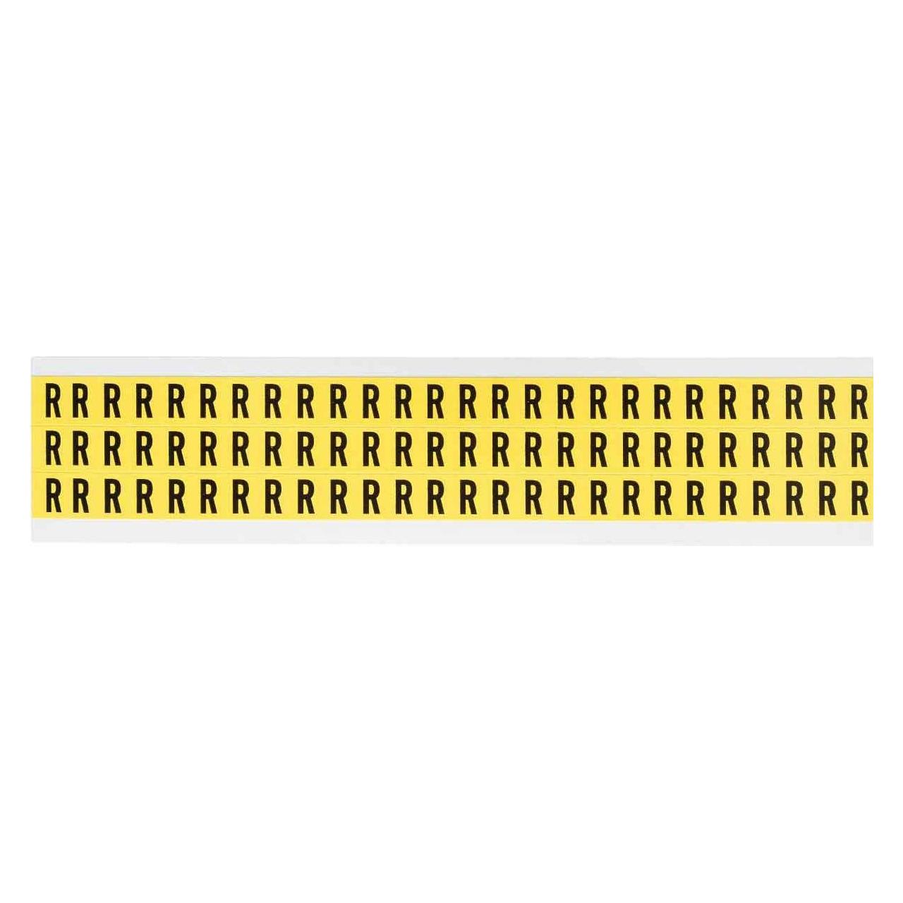 Brady 3410-R, B-499, Schwarz auf Gelb, 9 x 13mm, Buchstabe R, Schrifthöhe 8mm(25 K. á 78 E.) (3410-R)