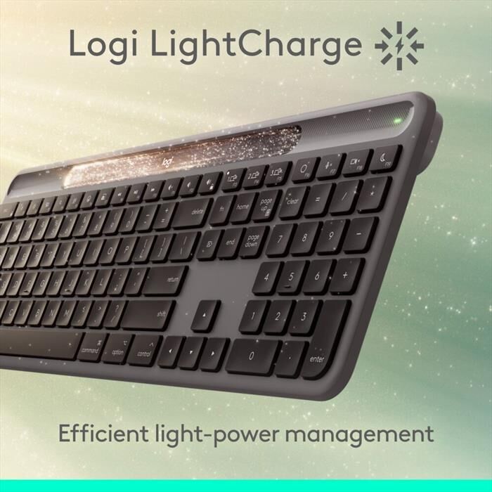 Logitech Tastiera Wireless Signature Slim Solar+-graphite