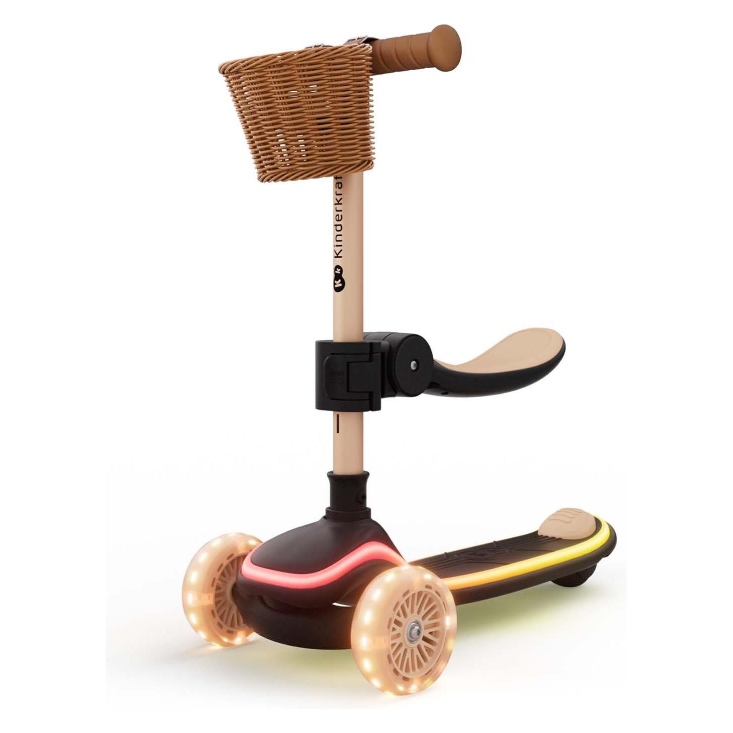 KinderKraft Three-wheeled LED scooter beige (69189804)