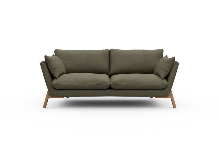 moebelfaktor Sofa Emil 2-Sitzer, schräg gestellte Armlehnen, hoher Rücken