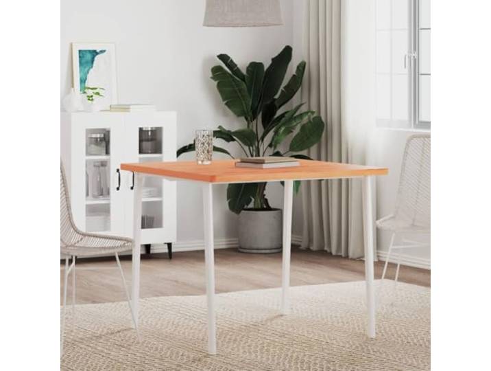 HEFZGDB Massivholz Tischplatte 80x80x2,5 cm Quadratisch Buche Naturmaterial Ersatztischplatte mit abgerundeten Ecken für Esstische und Möbelprojekte, langlebig und vielseitig