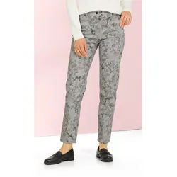 Baumwoll-Mix Hose in Druck grau in Größe 50 von DW-Shop, Grau, 50