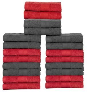 Ample Decor Plush Thick Cotton Assorted Color Washcloths 12x12 Inch - Pack of 20