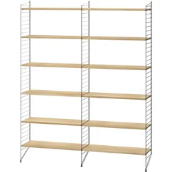 Bücherregal minimalistisch Dunkelgrau Eiche