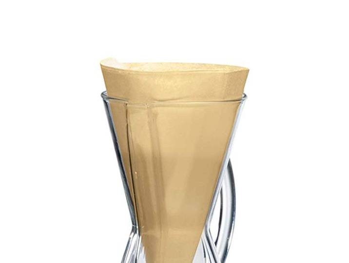 Chemex FP-2N Natuurlijke (bruin) halve maan filters 3-kops Doos van 100 filters