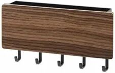 Inspire Daily Merch Bamboo Wall Key Hanger & Coat Rack Stylish Home Organizer With Hooks black