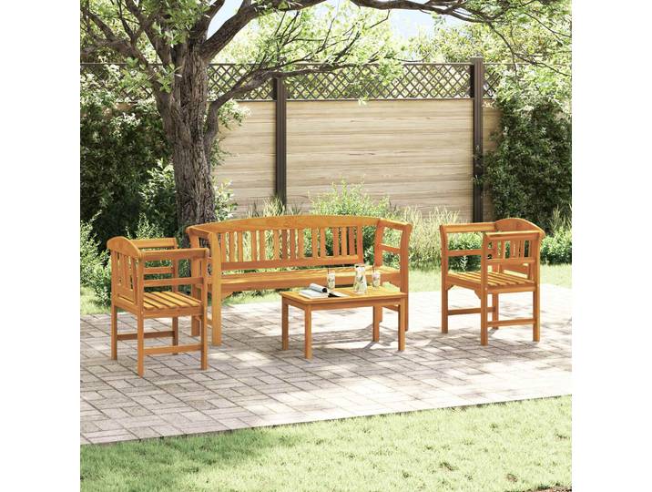 vidaXL Gartenrosen-Lounge-Set 4 stk. Massivholz Akazie