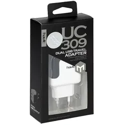 havit Ladegerät/ Dual USB Travel Adapter weiß/schwarz (100-240V)