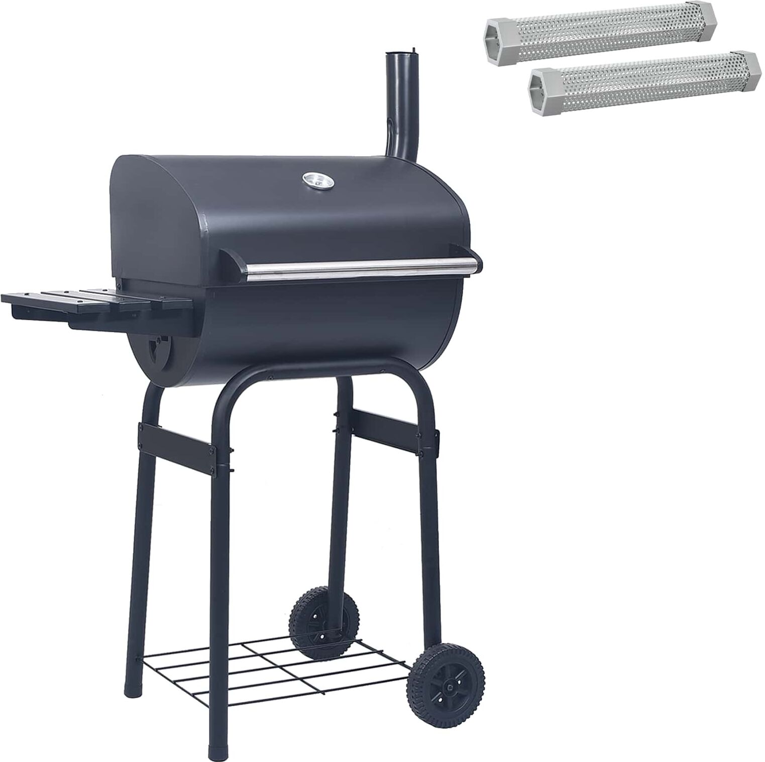 vidaXL Grill charbon 75 x 48 x 120 cm Argenté