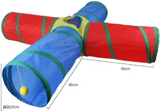Inspire Picks Rainbow Cat Tunnel Collapsible Interactive Play Tube For Cats & Puppies c2