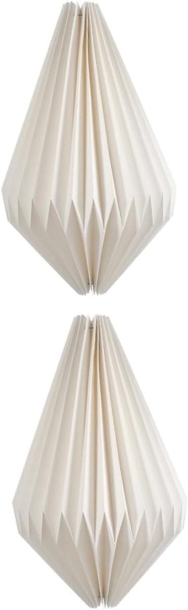 Origami Lantaarn Wit - Opvouwbare Papieren Lampenkap voor Decoratieve Verlichting - 45 cm