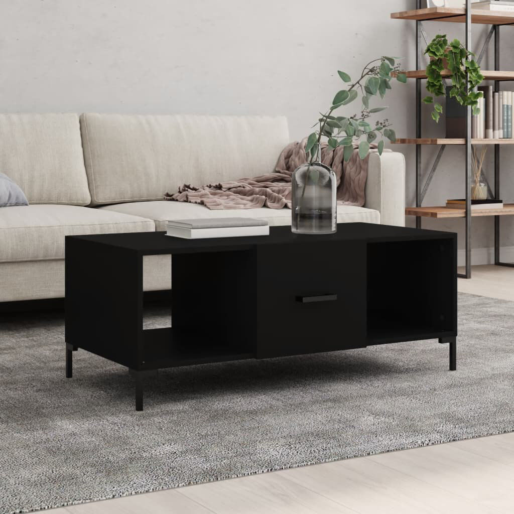 17 Stories Maomina Coffee Table with Storage Black