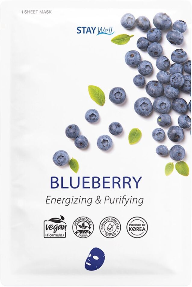 STAY WELL Blueberry Sheet Mask 20g