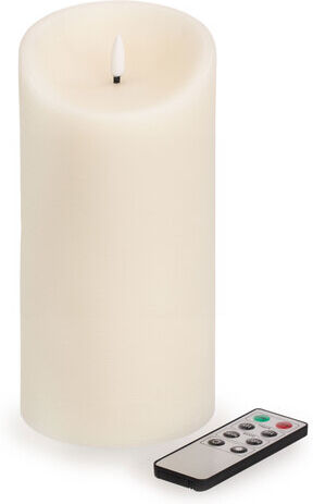 LED Outdoor Kerze, mit Timer, creme, 20 x 10 cm