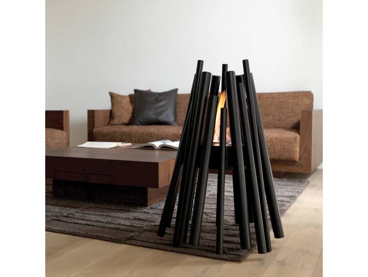 EcoSmart Stix Ethanolkamin Outdoor Range: Schwarz + Brenner schwarz