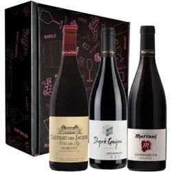 Wein-Geschenkset - 90+/100 Parker Beaujolais - 3 Fl. - 2.25L