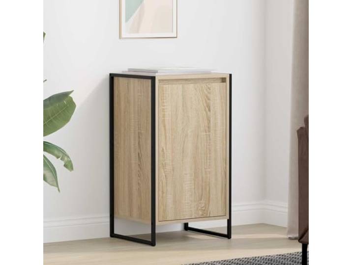 HEFZGDB Modernes Sideboard mit Stahlbeinen für Wohnzimmer - Stabiles Sideboard mit Stauraum für Deko und Bücher - Funktionales für Moderne Einrichtung mit internen Regalen und Fächern zur