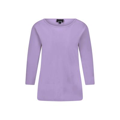 Kurzarmshirt GOLDNER "Basic Shirt mit U-Boot-Ausschnitt", Damen, Gr. 48, lila (flieder), Obermaterial: 100% Baumwolle CO., Modisch, U-Boot-Ausschnitt, Shirts, U-Boot-Ausschnitt