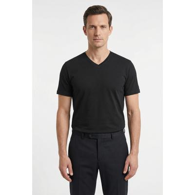 V-Shirt MARVELIS, Herren, Gr. XXL, schwarz, Jersey, Obermaterial: 100% Baumwolle, regular fit, V-Ausschnitt, Shirts, V-Ausschnitt, Doppelpack, regular fit, Basic, Unterziehshirt