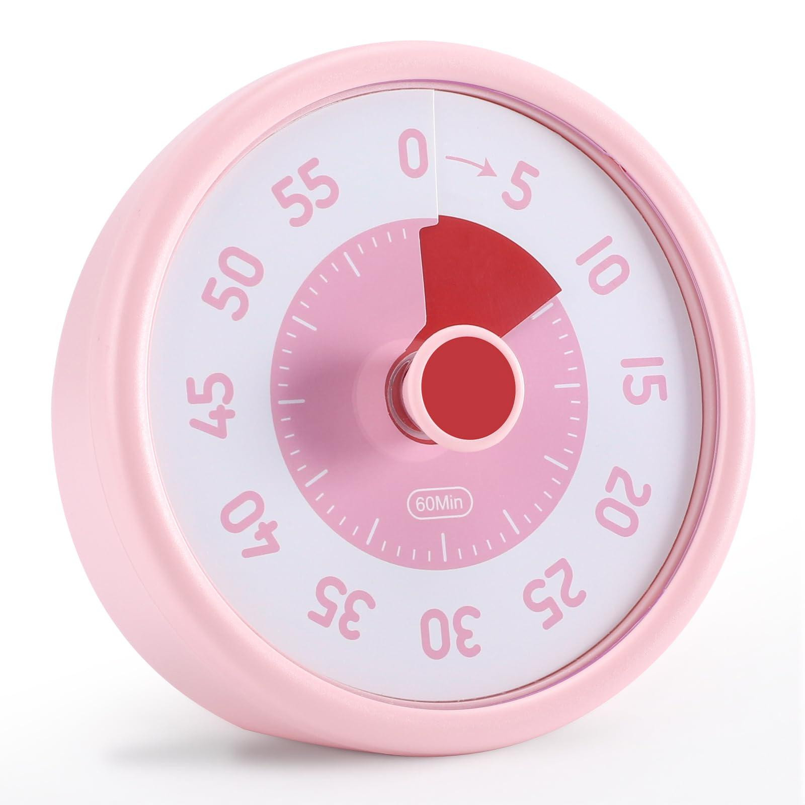 Dripio Visuele timer, 60 minuten, zacht geluid, roze