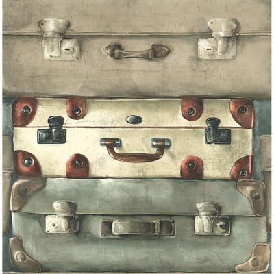 Seabrook Designs Preston Retro Cases Unpasted Wallpaper
