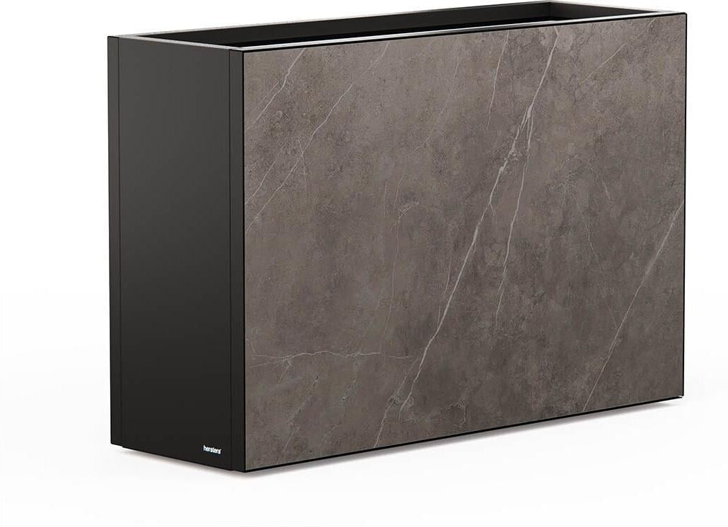 Pflanzkübel HERSTERA GARDEN "Deco Divider Laminate 120 x 40 x 80 cm", schwarz, B:120cm H:80cm T:40cm, Stahl, Pflanzgefässe, Pflanzkübel schwarz B/H/T: 120cm x 80cm x 40cm