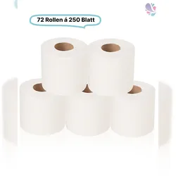 Blanc HYGIENIC 72 Qualität Toilettenpapier SET, Rolle je 30m, 3-lagig, weiß, umweltfreundlich