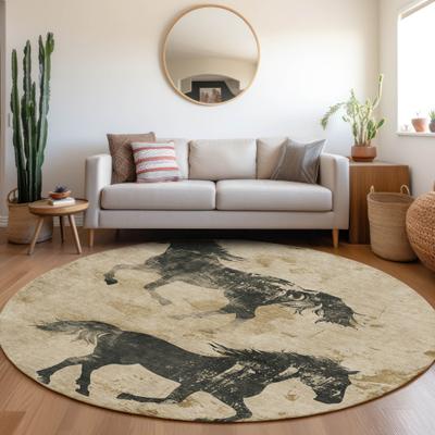 Addison Rugs Machine Washable Indoor/ Outdoor Horse Chantille Rug