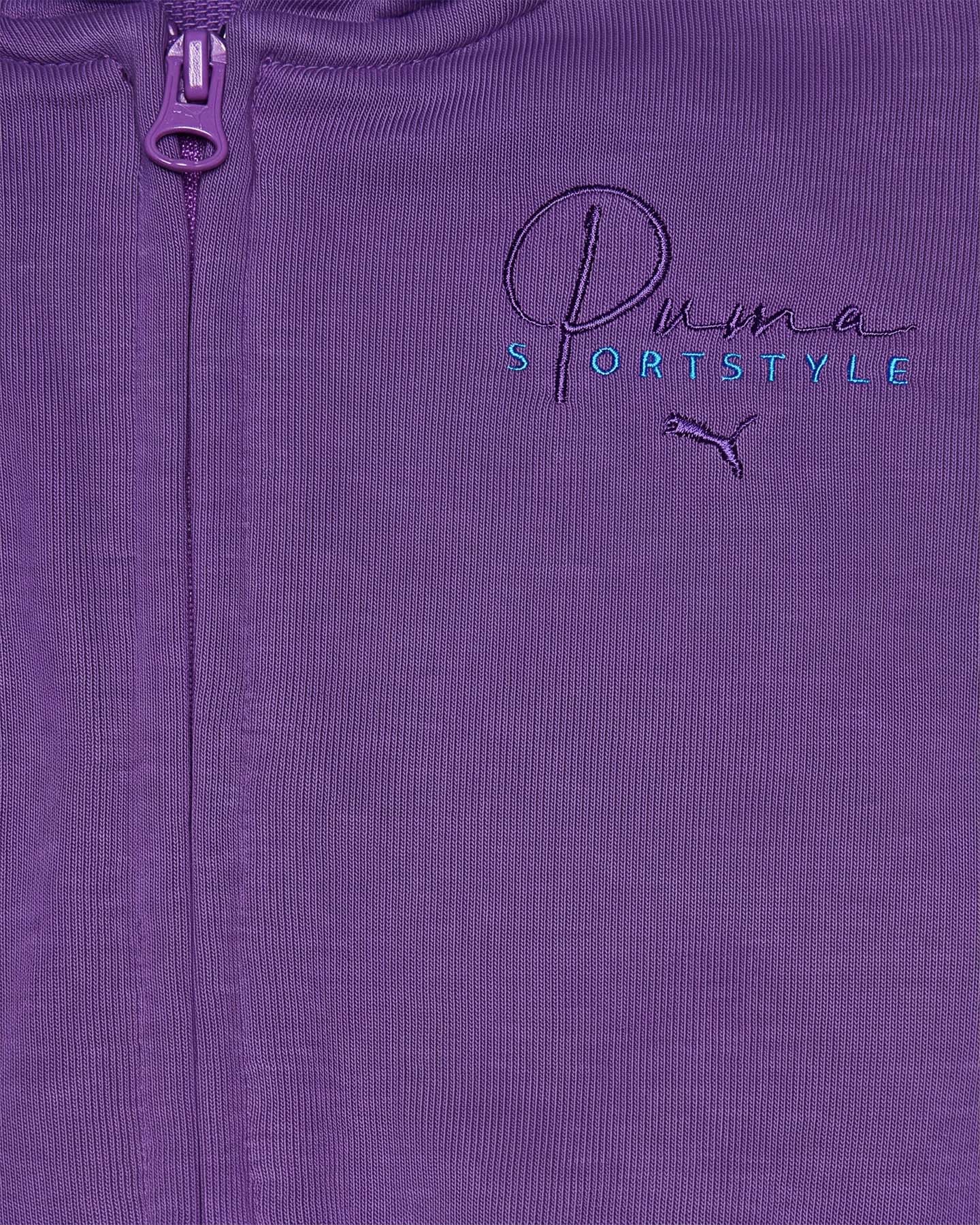 Puma Essential Graphic Jr - Felpa - Viola 164CM