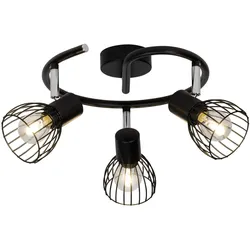 BRILLIANT Lampe Blacky Spotspirale 3flg schwarz   3x D45, E14, 40W, geeignet für Tropfenlampen (nicht enthalten)   Für LED-Leuchtmittel geeignet