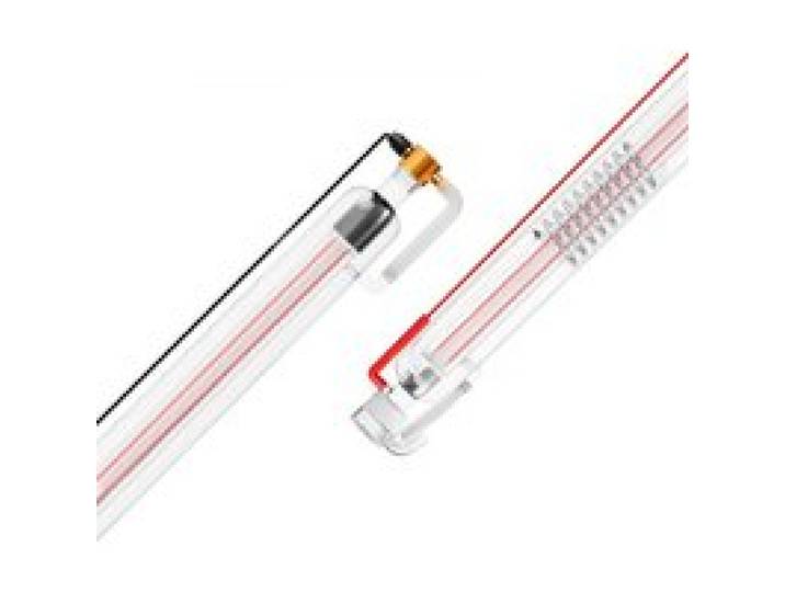 VEVOR 60 W CO2-Laserröhre, 1250 mm Länge, 55 mm Durchmesser, Borosilikatglas-Laserschneidröhre mit Metallkopf, 5000–6000 Std. Drähte vorverdrahtet für Lasergravierer, Gravur- und Schneidemaschine