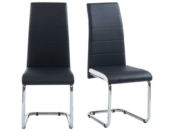 BAÏTA Set mit 2 Stühlen MARA Polyester schwarz